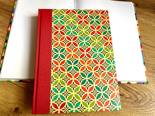 Buch Leinenrücken A5 Retro blanko 100g Recyclingpapier