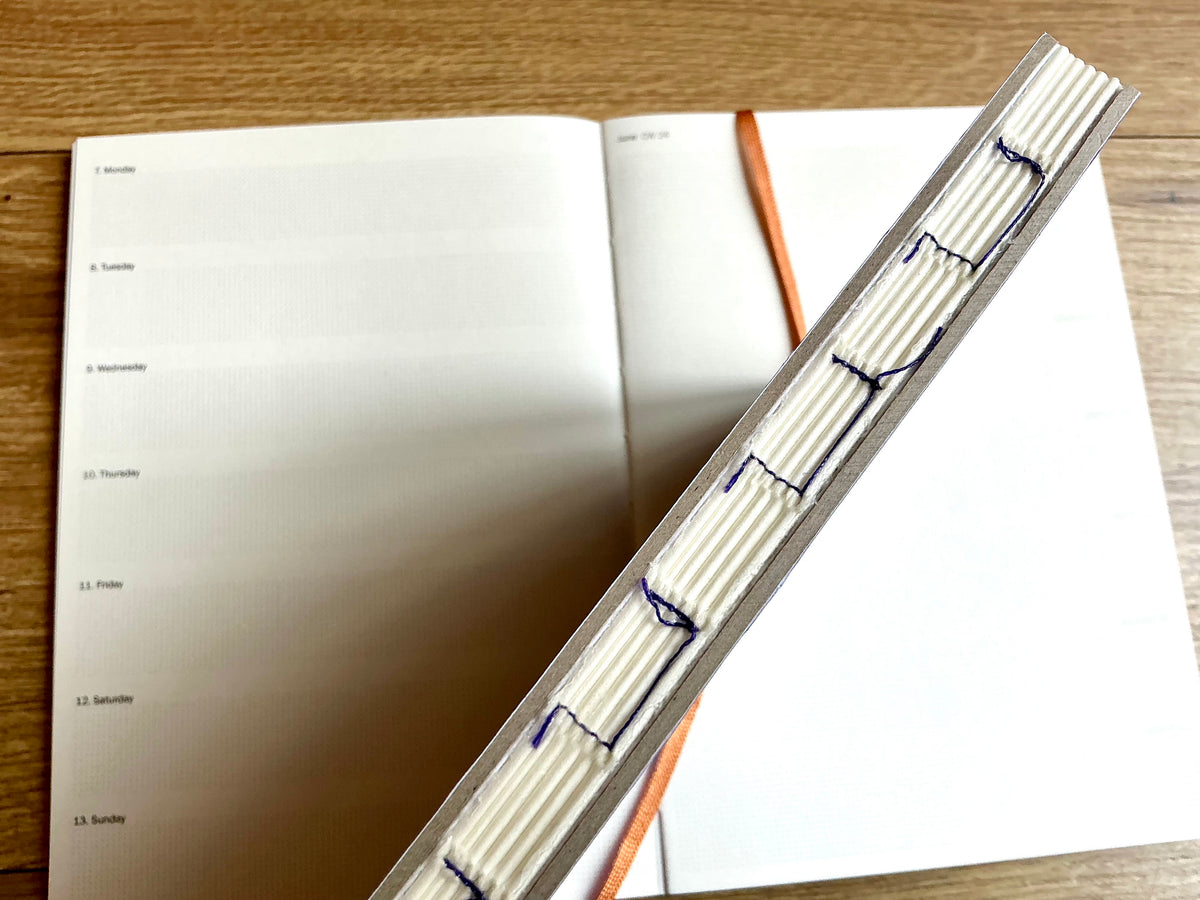 Wochenkalender A5 1W/1S blau Recyclingpapier 2027
