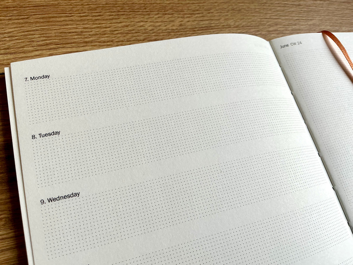 Wochenkalender A5 1W/1S blau Recyclingpapier 2027