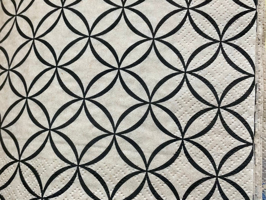 Servietten Circles sw 100% Recycling