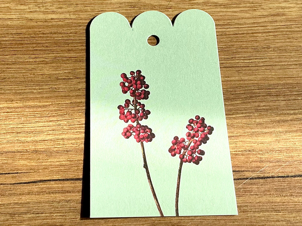 Geschenkanhänger rote Beeren (Sorbus) „30x40“