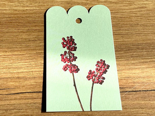 Geschenkanhänger rote Beeren (Sorbus) „30x40“