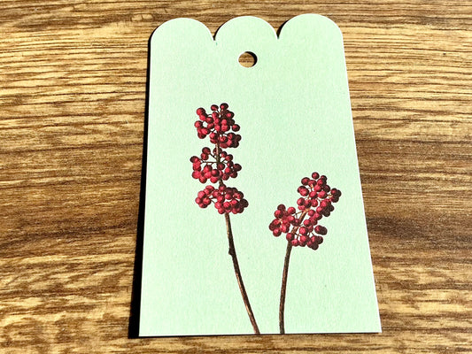 Geschenkanhänger rote Beeren (Sorbus) „30x40“