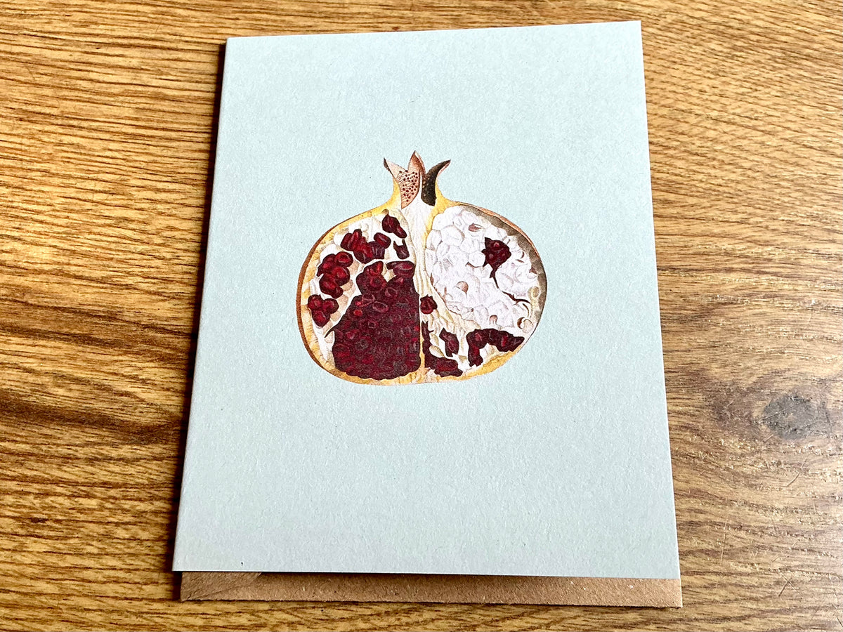 Kleine Grußkarte A7 Granatapfel („30x40“) RC