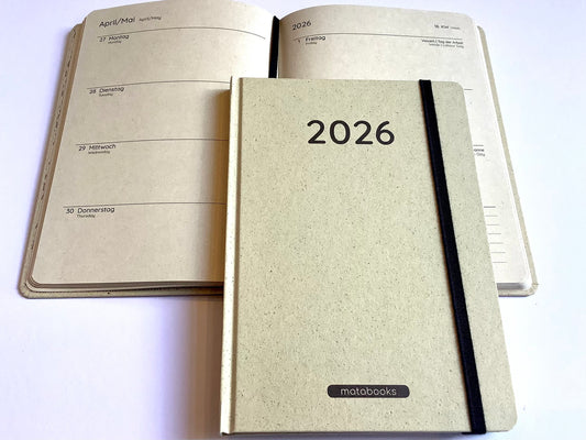 Wochenkalender A5 matabooks Graspapier 2026