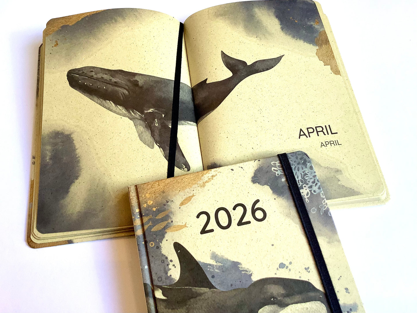 Wochenkalender A5 1W/2S matabooks Wal Ocean Blue Graspapier 2026