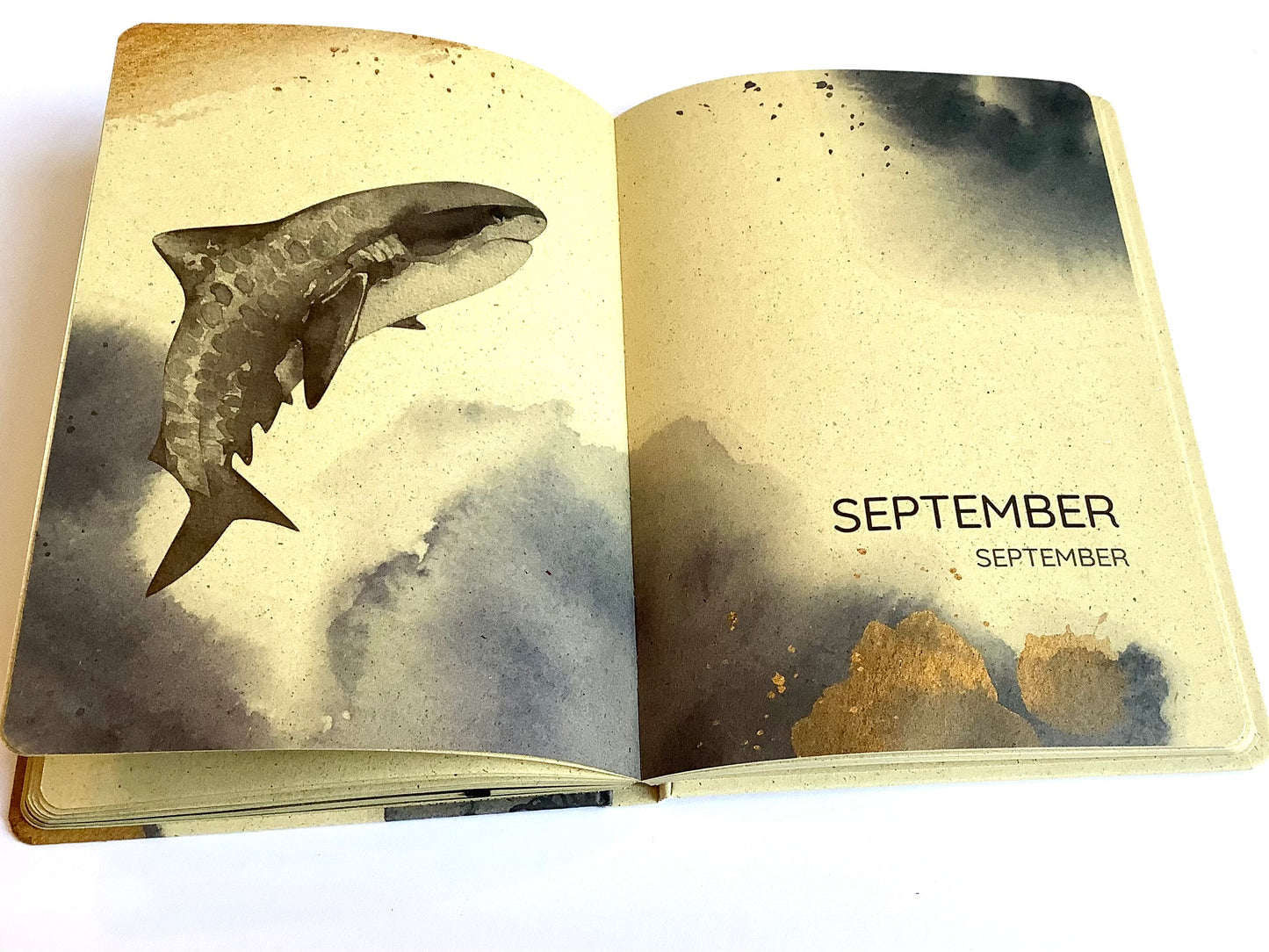 Wochenkalender A5 1W/2S matabooks Wal Ocean Blue Graspapier 2026