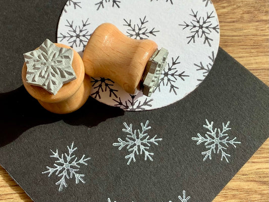 Holzstempel mini Schneeflocke Bordschätze