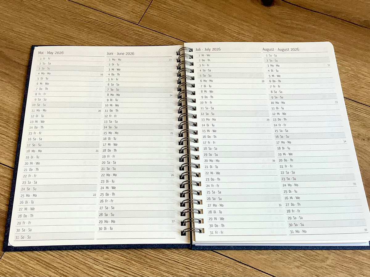 Wochenkalender Spiralbuch A5 1W/2S Forest 2027