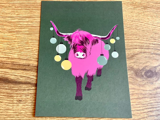 Postkarte Weihnachtsbüffel A6 (Maydell)
