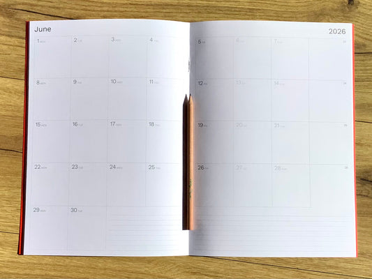 Monatsplaner A4 Octàgon Kalenderheft 2026