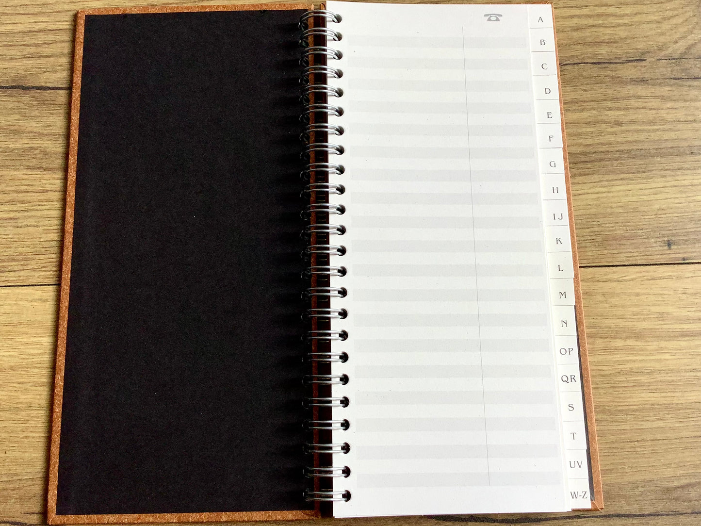 Telefonregister Adressbuch braun Engel