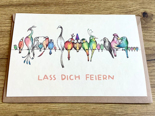 Grußkarte Vogelparade (Ligarti) A6