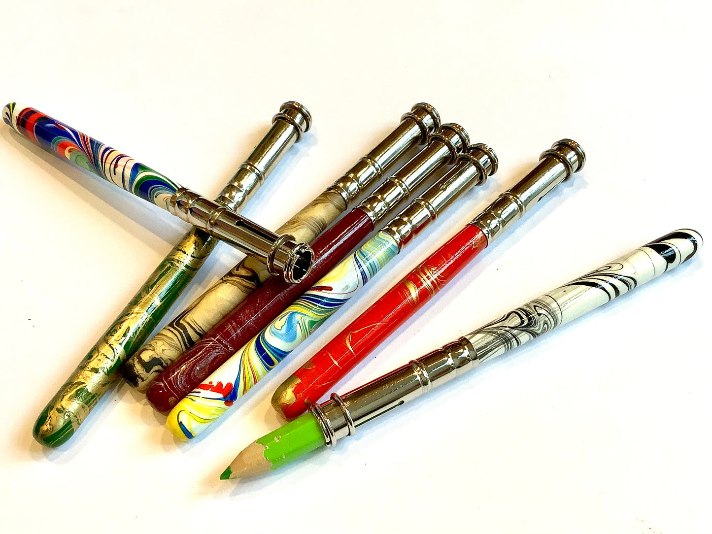 Stifteverlängerer Metall/Holz marmoriert