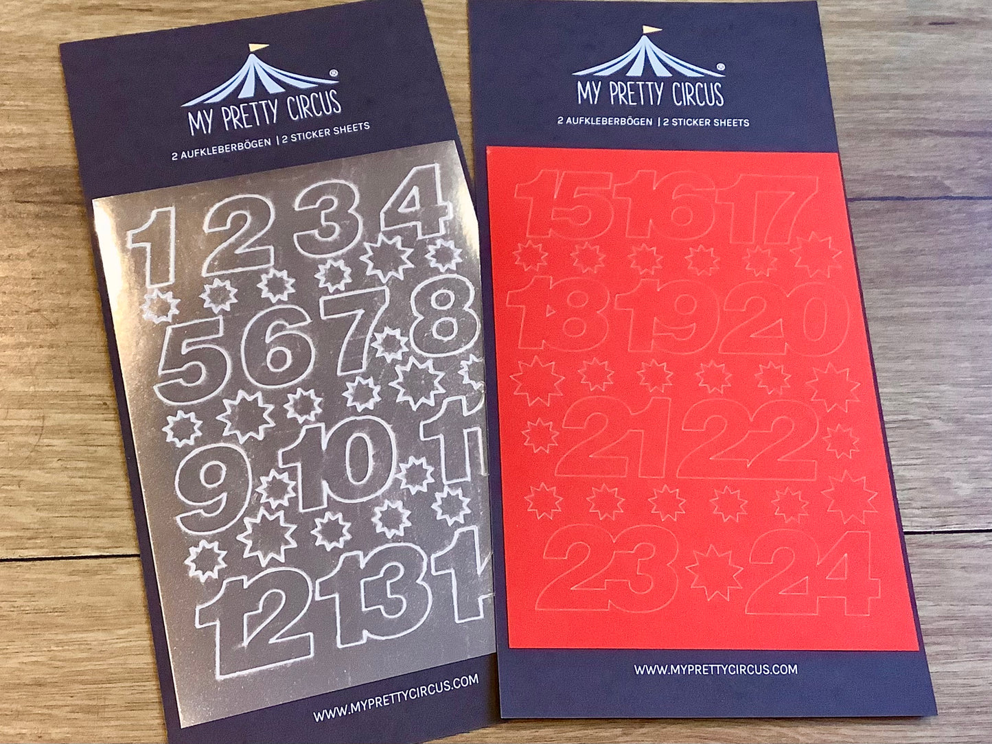 Zahlensticker Aufkleber 1-24 Advent (My Pretty Circus)