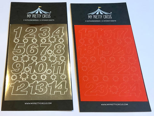 Zahlensticker Aufkleber 1-24 Advent (My Pretty Circus)