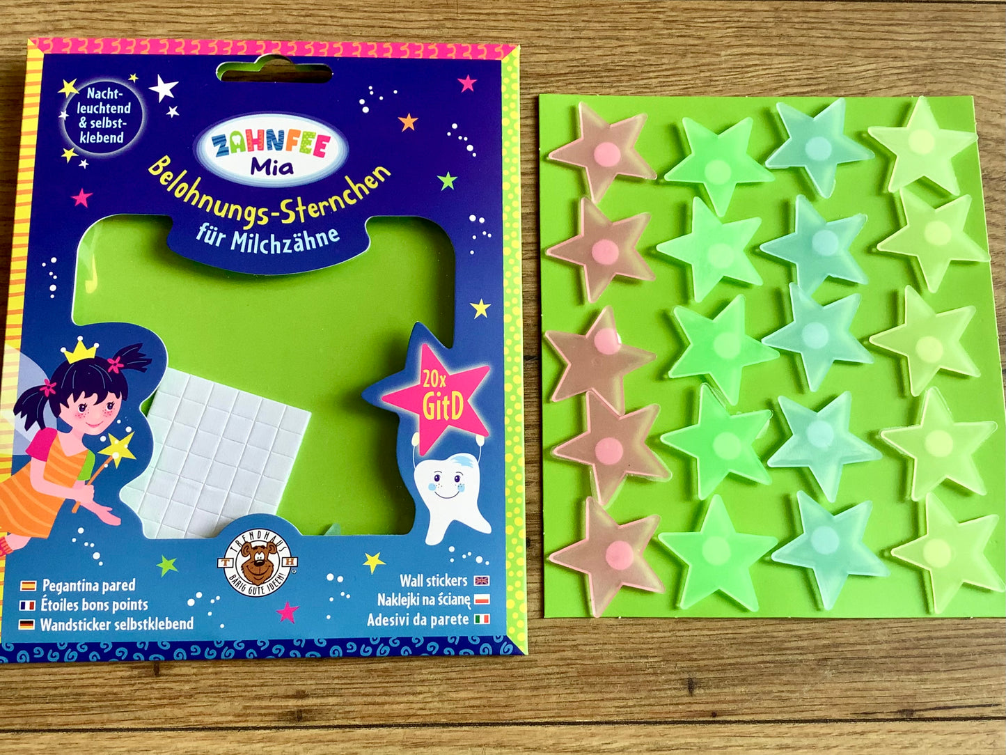 Sticker 20 Leuchtsterne Zahnfee-Belohnung