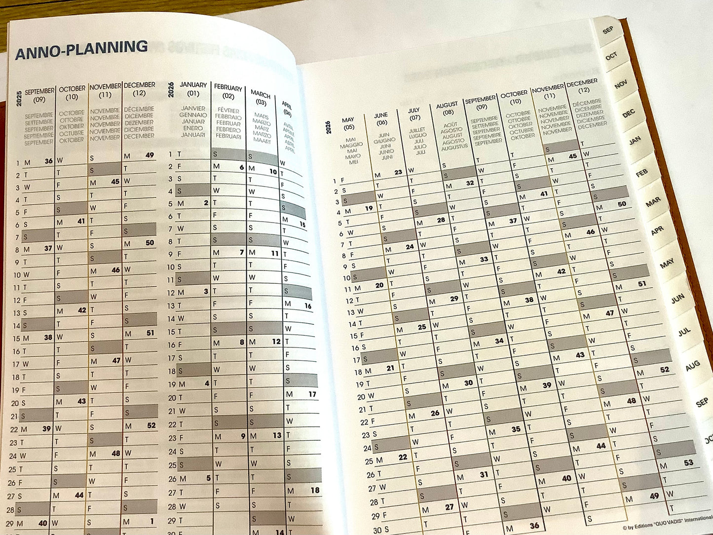 Wochenkalender Plan Note Quo Vadis 15x21cm 2026