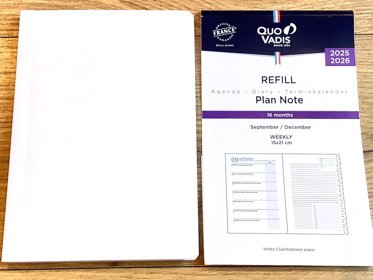 Wochenkalender Plan Note Quo Vadis 15x21cm 2026