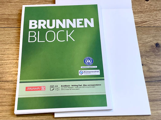 Notizblock blanko A5 50 Blatt Brunnen RC