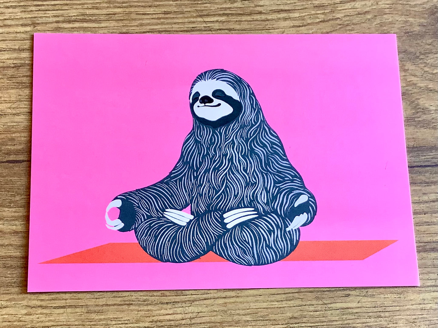 Postkarte Yoga Faultier (Maydell)