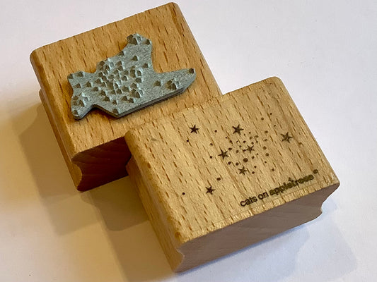 Holzstempel Sternen-Konfetti (Cats)