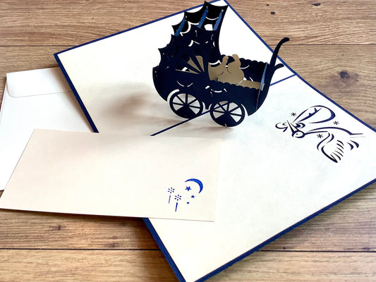 3D-Karte Kinderwagen°