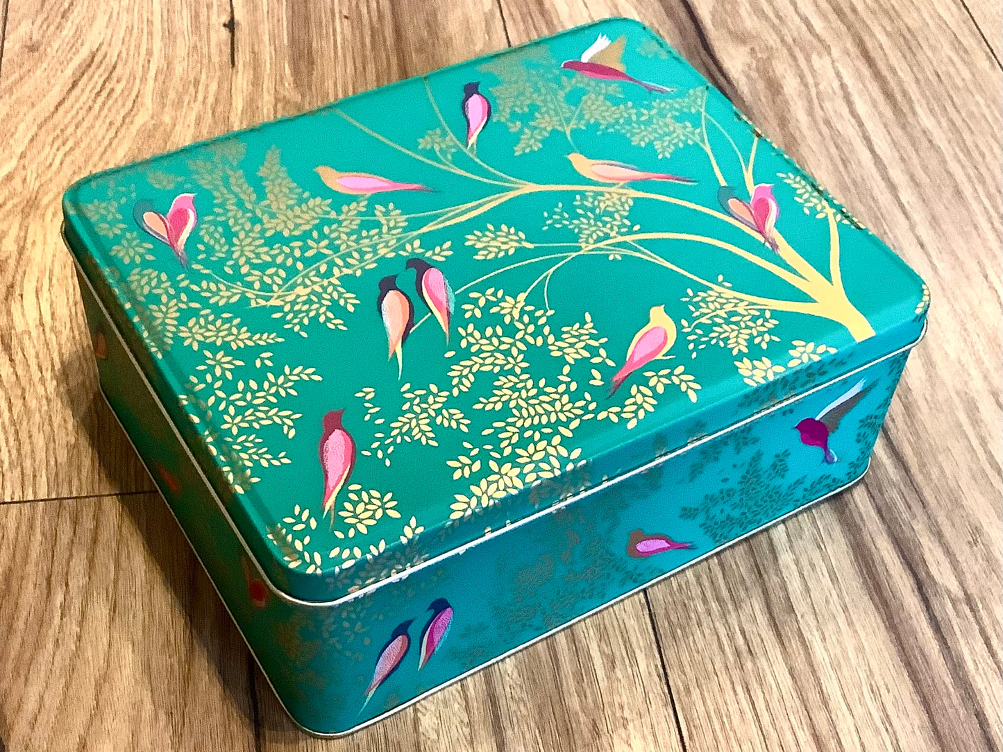 Blechdose Vögel gold SARA MILLER 19x15x7cm