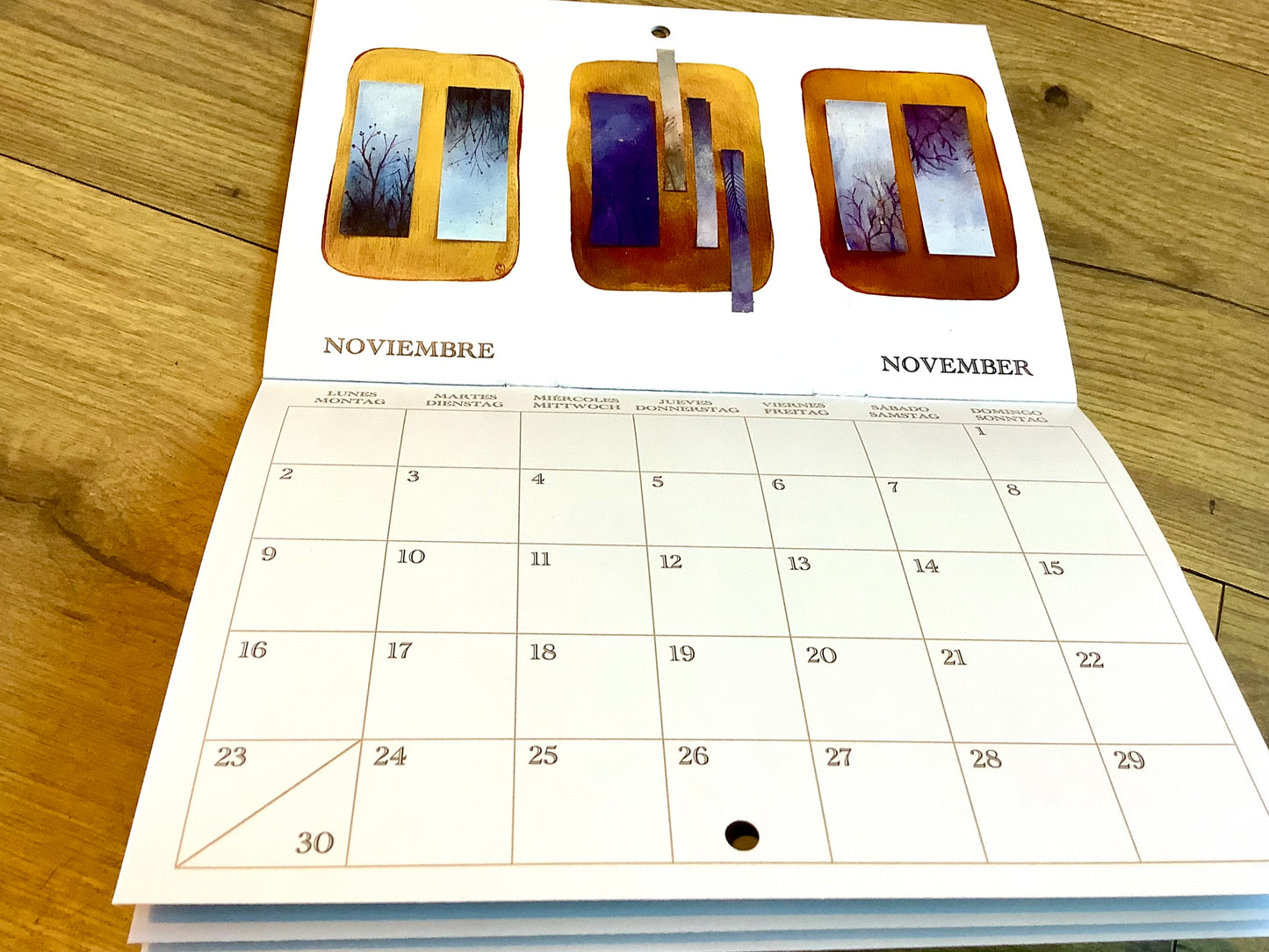 Wandkalender Candela Pan 2026 span./dt. A5/A4