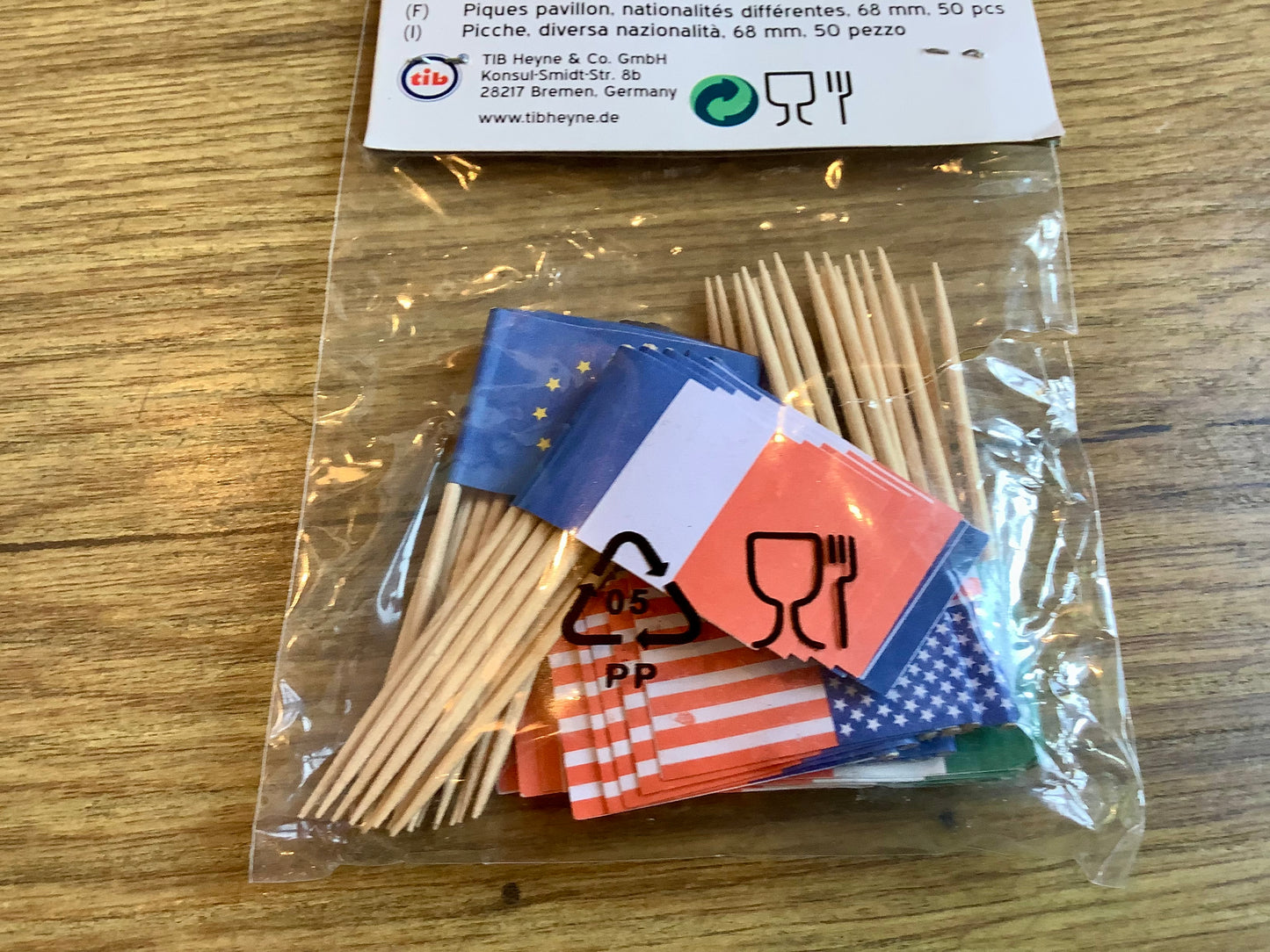 Flaggen-Picker 50 Holzspieker