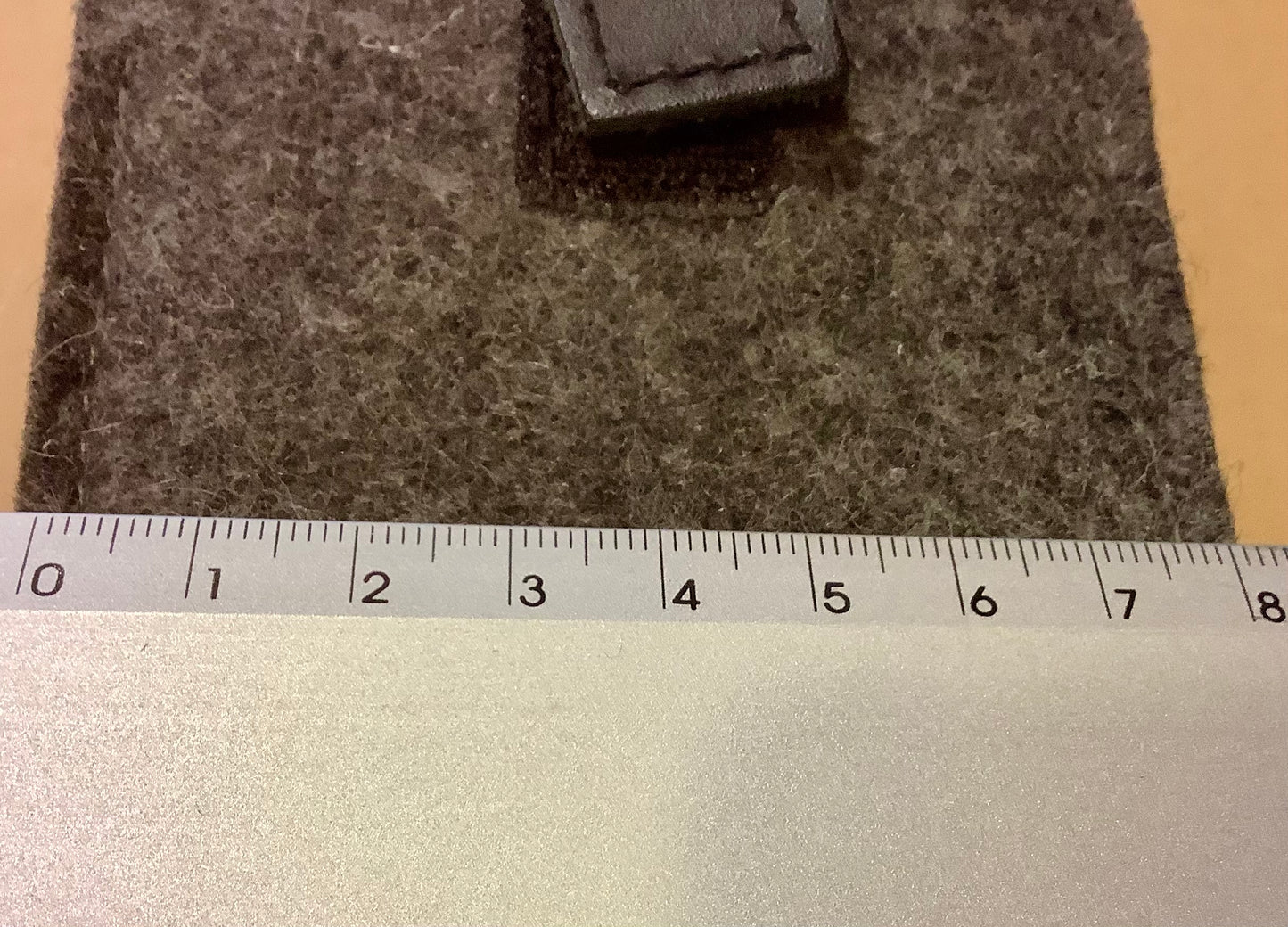 Handyhülle Filz grau 8x13cm (innen 12 x 6,5cm)