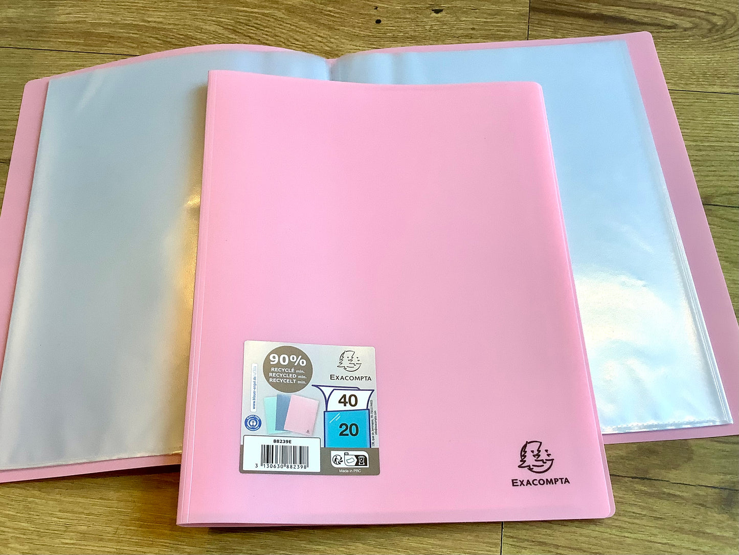 Sichtmappe 20 Hüllen recycelt Pastellfarben Exacompta