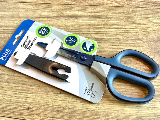 Schere Titanium blau Curved Blade PLUS