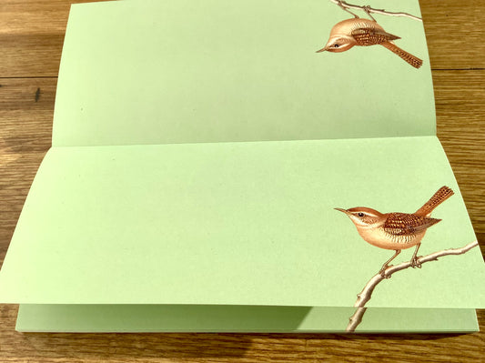 Notizblock quer Zaunkönig RC "30x40" 10x21cm