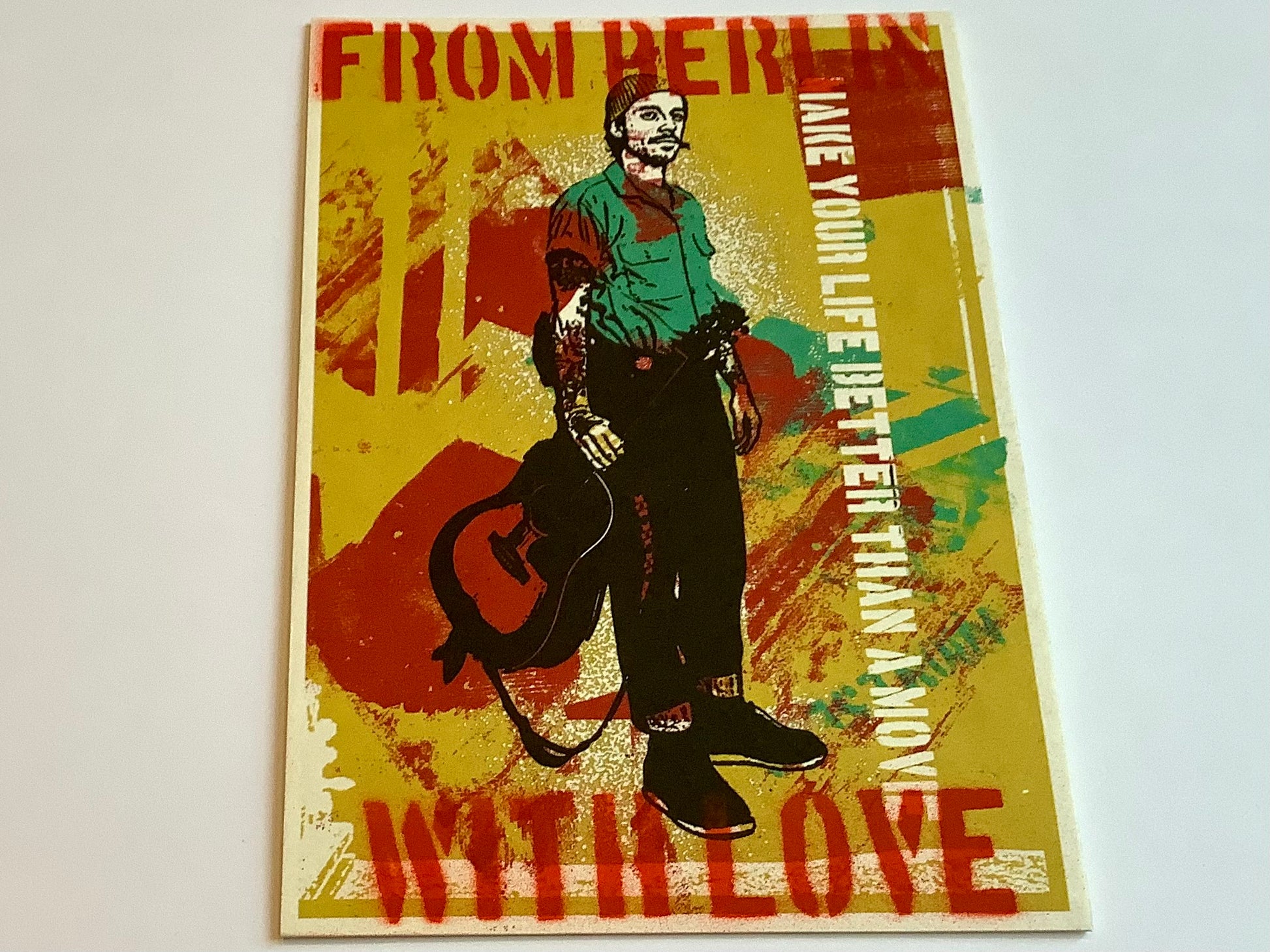 Postkarte A5 From Berlin with Love (Deafmessanger)° - Polly Paper - Umweltfreundliche Schreibwaren