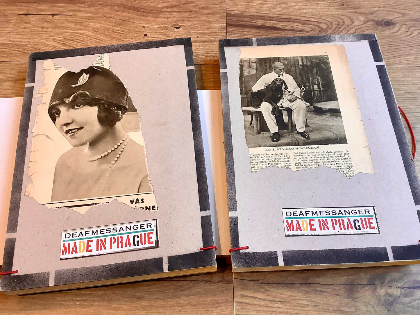 Skizzenbuch A4 quer Fische hellgrau RC (Deafmessanger) - Polly Paper - Umweltfreundliche Schreibwaren