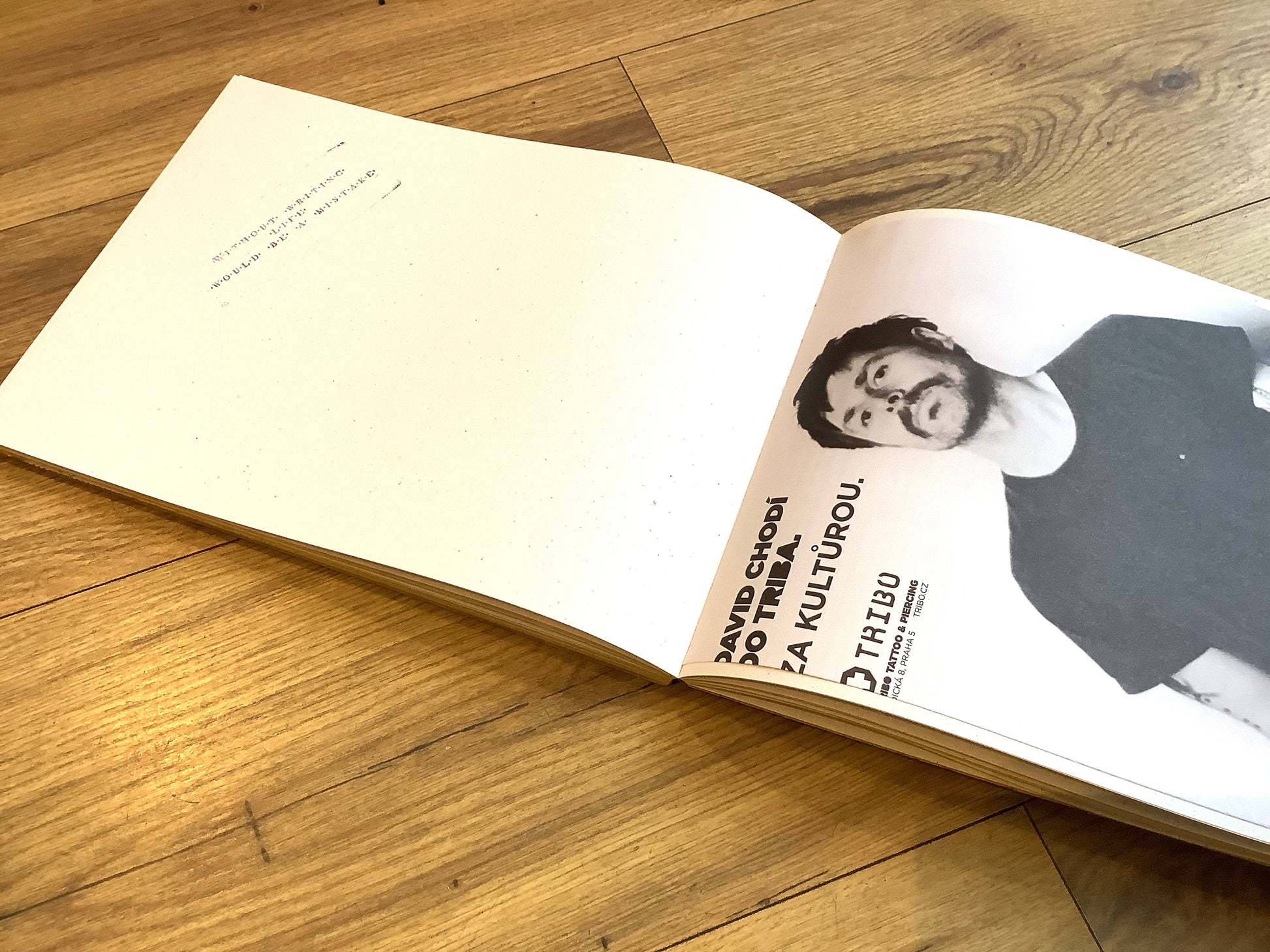 Skizzenbuch A4 quer Fische hellgrau RC (Deafmessanger) - Polly Paper - Umweltfreundliche Schreibwaren