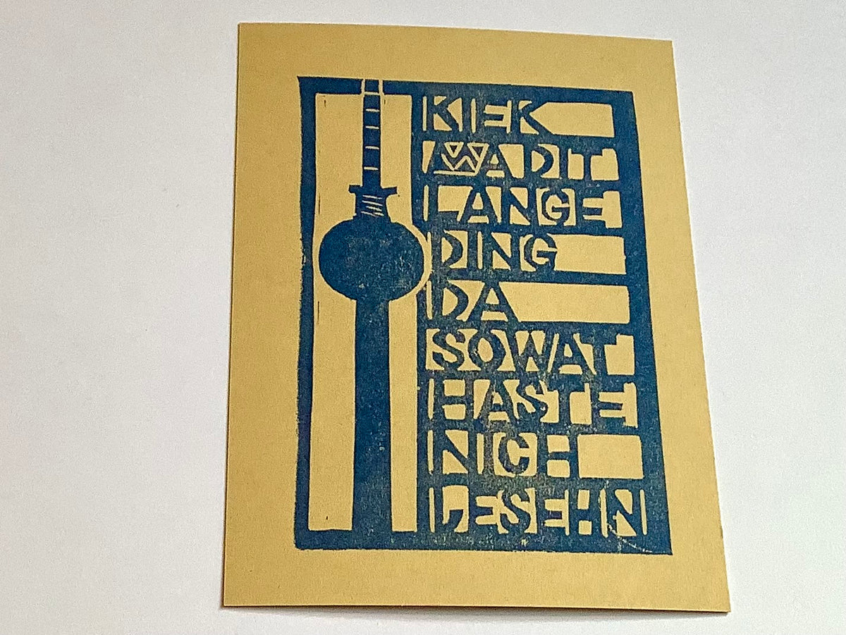 Postkarte Fernsehturm Berlin (Flitzpost) - Polly Paper - Umweltfreundliche Schreibwaren