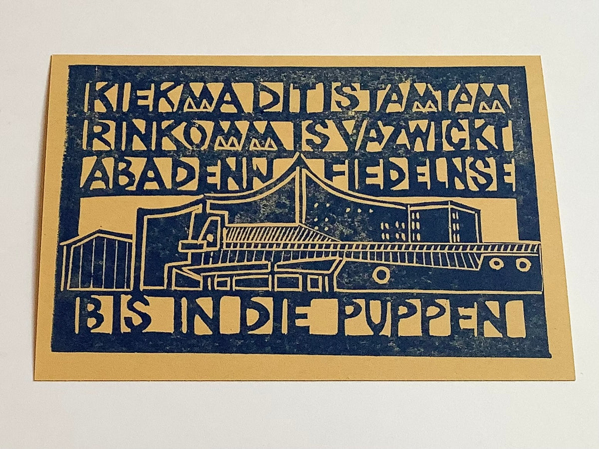Postkarte Berliner Philharmonie Tam Tam (Flitzpost) - Polly Paper - Umweltfreundliche Schreibwaren