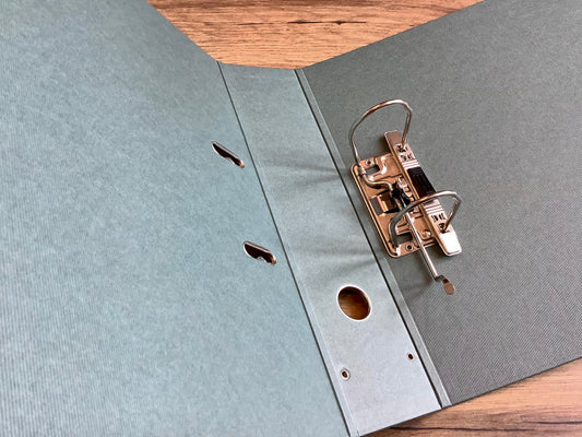 Aktenordner 8cm Rössler opal S.O.H.O mit Schild