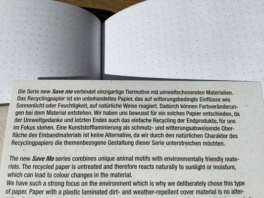 Notizbuch A5 Punktraster Hase "Save Me" Pagna