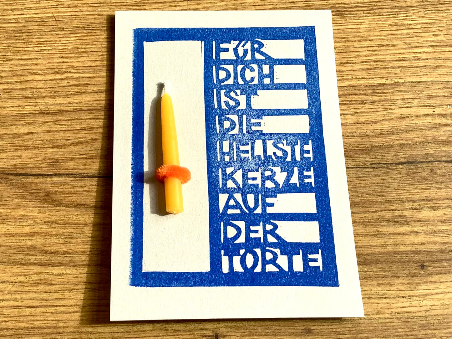 Postkarte Hellste Kerze auf der Torte (Flitzpost)