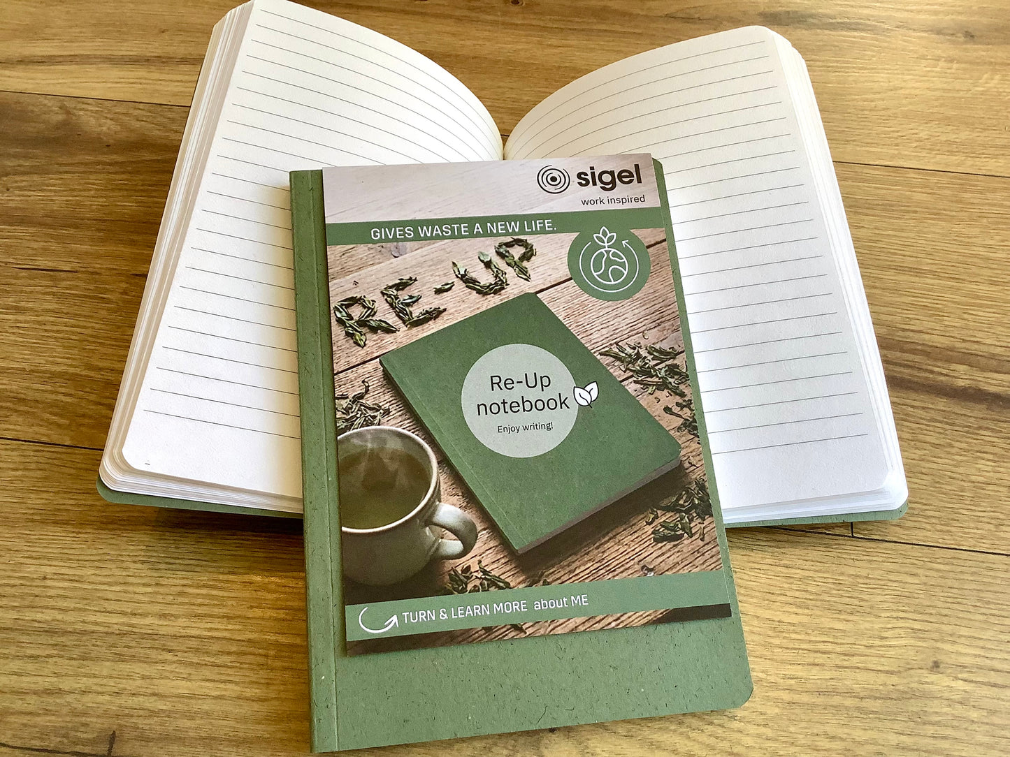 Notizbuch A5 gebunden Sigel Re-Upcycling vegan°