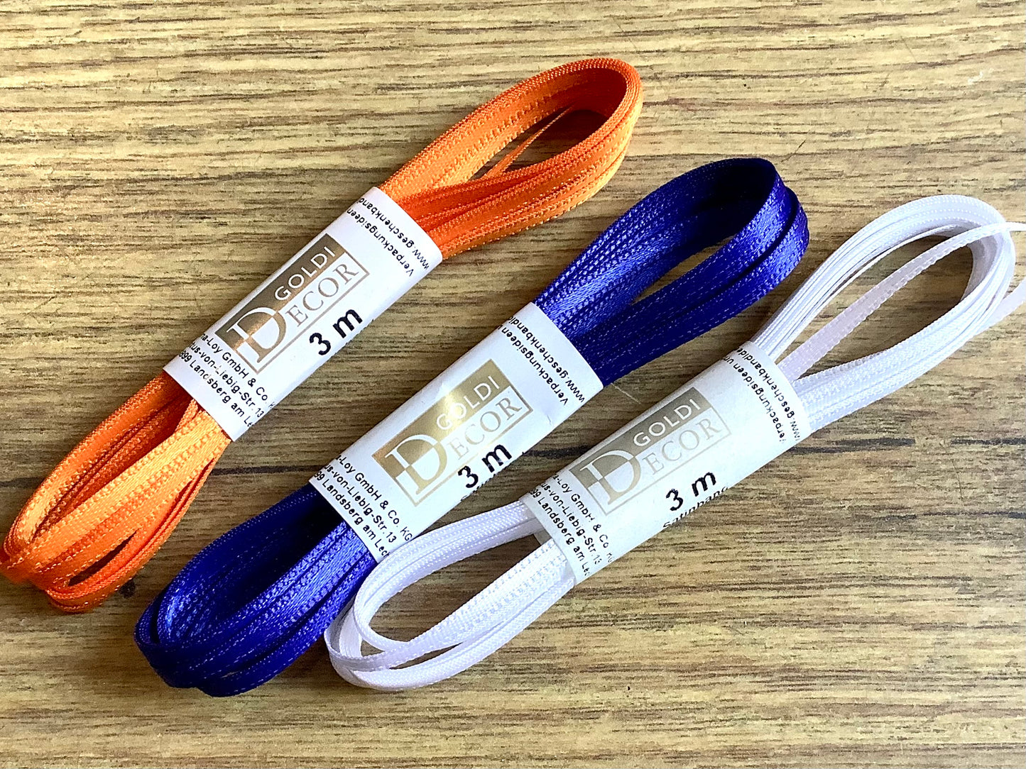 Satinband 3m 3mm dünn Geschenkband°