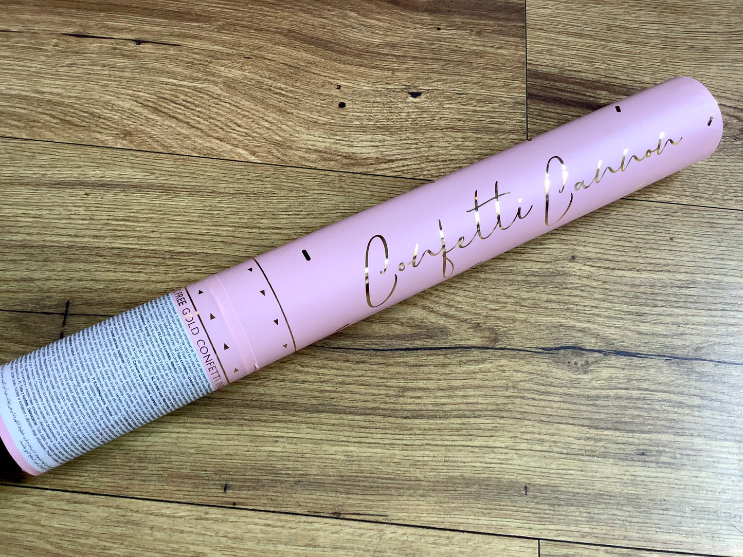 Konfetti-Kanone 40cm goldene Seidenpapierstreifen