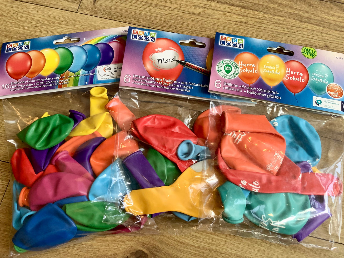 Luftballons zur Einschulung Kautschuk Schulstart°