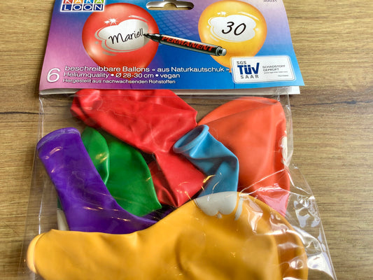 Luftballon-Sets aus Kautschuk°