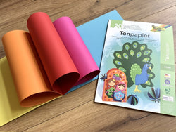 Tonpapierblock A4 10 Farben 130g/m² 20Bl. folia