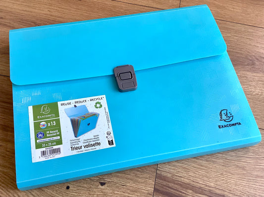 Fächermappe türkis Recycling-PP Pop'NCo 33x25cm