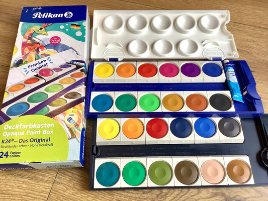 Deckfarbkasten K24 Pelikan 24 Farben